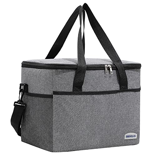 SAMSIER Picnic Basket for 2, Waterproof Foldable Portable Durable for Picnic, Camping, Beach, Dinner Party (Grey)