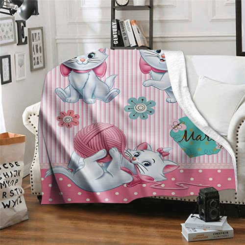 Cartoon Printing Throw Blanket All Seasons Flannel Fleece Blanket Soft and Warm Plush Blankets for Couch Sofa Bed Camping Travel 60"x50"