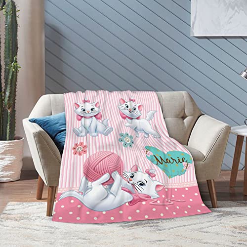 Cartoon Printing Throw Blanket All Seasons Flannel Fleece Blanket Soft and Warm Plush Blankets for Couch Sofa Bed Camping Travel 60"x50"