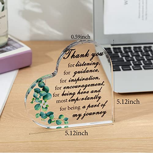 Thank You Gifts Set for Women Men Coworkers Farewell Gift Employee Appreciation Gifts for Boss Lady Teacher Colleague Leaving Gift Acrylic Sign Gift and Bookmark Set