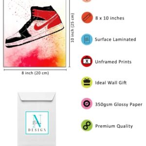 Sneaker Poster Stacked Shoebox Collection Hypebeast Sneaker Poster Set of 6 Unframed (8''x10'') Hypebeast Room Decor Sneakerhead Posters for Guys Bedroom Sneaker Wall Art Gift for Boys Sneaker Print