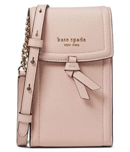 kate spade new york knott pebbled leather north/south crossbody mochi pink one size