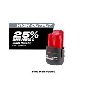 Milwaukee 48-11-2425 M12 REDLITHIUM HIGH Output CP 2.5Ah Battery