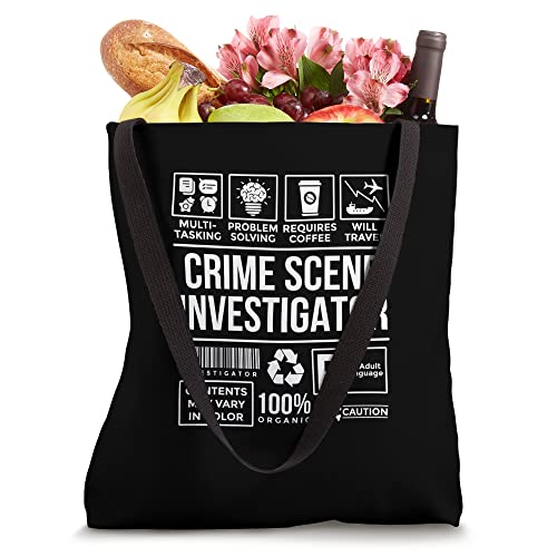 Crime Scene Investigator Job Skills for Detectives Tote Bag