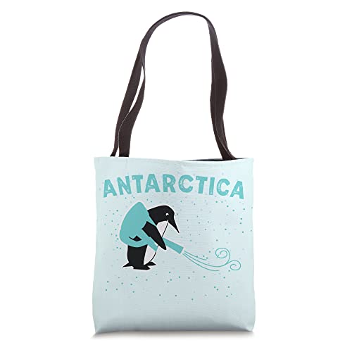 Antarctica Cute Penguin Snowblower Antarctic Travel Souvenir Tote Bag