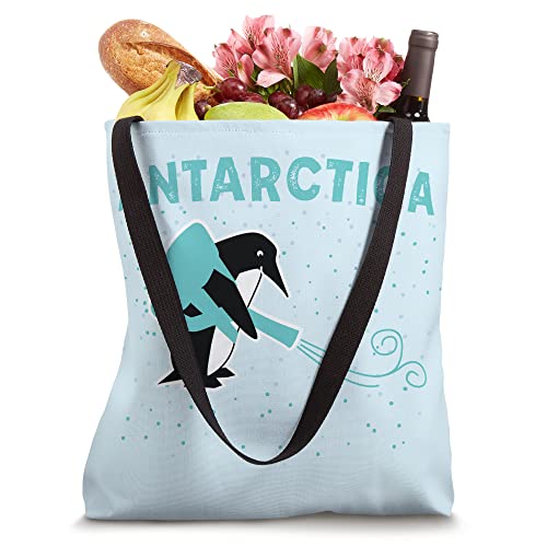 Antarctica Cute Penguin Snowblower Antarctic Travel Souvenir Tote Bag