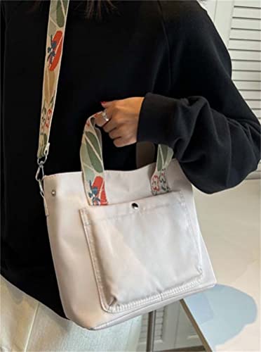 Women Shoulder Bag Chic Hobo Handbag Vintage Canvas Tote Bag Purse Casual Satchel Bucket Bag
