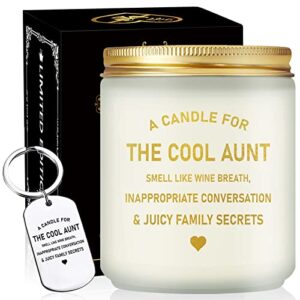 volufia aunt gifts from niece, nephew – birthday gifts for aunt – best aunt ever gifts, aunt mothers day gifts, promoted to aunt present – funny aunt lavender candle gifts