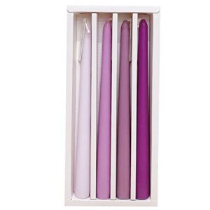 10” colored taper candles,long pole scented candle sticks set of 4,smokeless soy wax for wedding christmas home kitchen decorations| gift for family and friends (orange)