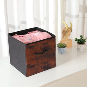 Storage Bins, Foldable Storage Cubes, Decorative Closet Basket, Storage Box for Organizing Clothes Shoes Books， 11x11 Cube Storage Bins Set of 3