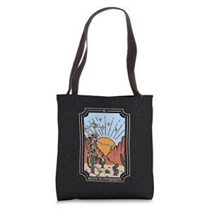 Feminist Feminism Empowered Death To Patriarchy Tarot Card Tote Bag