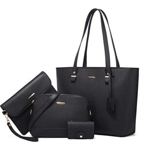 larolls purses and handbags for women large capacity fashion tote bags shoulder top handle satchel purse set