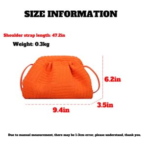 YONGBAO Clutch Purse for Women Dumpling Bag Trendy Designer Ruched Handbag Fashion Crossbody Bag Evening Bag