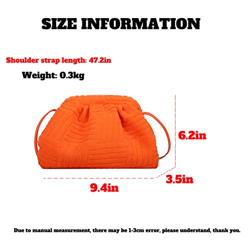 YONGBAO Clutch Purse for Women Dumpling Bag Trendy Designer Ruched Handbag Fashion Crossbody Bag Evening Bag