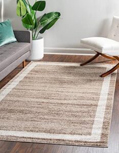 rugs.com angelica collection rug – 6′ x 9′ light brown medium rug perfect for bedrooms, dining rooms, living rooms