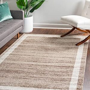 Rugs.com Angelica Collection Rug – 6' x 9' Light Brown Medium Rug Perfect for Bedrooms, Dining Rooms, Living Rooms