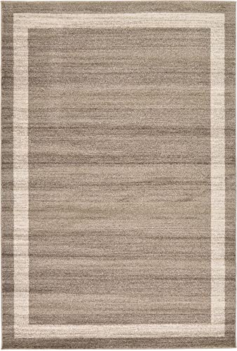 Rugs.com Angelica Collection Rug – 6' x 9' Light Brown Medium Rug Perfect for Bedrooms, Dining Rooms, Living Rooms