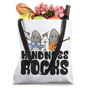 Anti-Bullying Rainbow Hippie Music Teacher Kindness Rocks Tote Bag