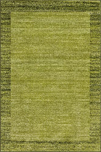 Rugs.com Angelica Collection Rug – 4' x 6' Light Green Medium Rug Perfect for Entryways, Kitchens, Breakfast Nooks, Accent Pieces