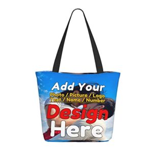 custom tote bag for women personalized tote shoulder bag customized handbag custom bag women’s gift for birthday wedding business travel