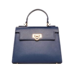 levantine “layla women top handle crossbody satchel shoulder handbag (dark blue)