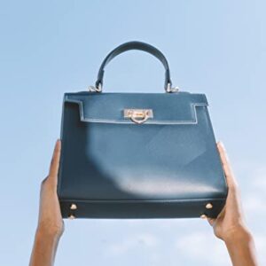 Levantine "Layla women Top Handle Crossbody satchel shoulder handbag (Dark Blue)
