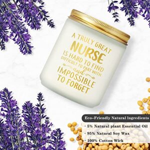 Maybeone Nurse Appreciation Gifts - A Truly Great Nurse is Hard to Find - Lavender Scented Candle Gift - Graduation, Retirement, Christmas, Birthday Gifts for Nurse - Thank You Gifts for Nurse