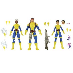 marvel legends series forge, storm, & jubilee x-men 60th anniversary action figure set, 6-inch action figures
