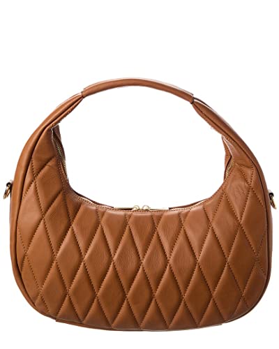 Persaman New York Angolene Quilted Leather Shoulder Bag, Brown