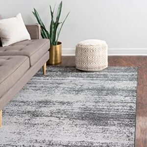 Rugs.com Angelica Collection Rug – 6' x 9' Dark Gray Medium Rug Perfect for Bedrooms, Dining Rooms, Living Rooms