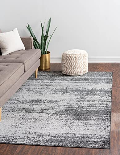 Rugs.com Angelica Collection Rug – 6' x 9' Dark Gray Medium Rug Perfect for Bedrooms, Dining Rooms, Living Rooms