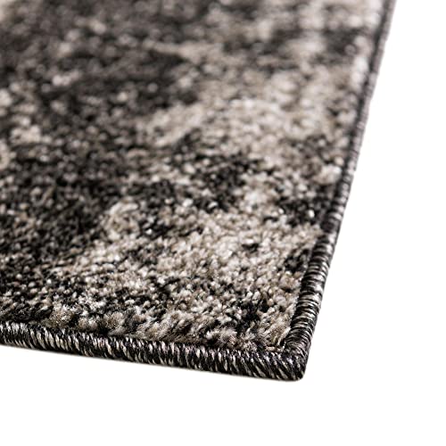 Rugs.com Angelica Collection Rug – 6' x 9' Dark Gray Medium Rug Perfect for Bedrooms, Dining Rooms, Living Rooms