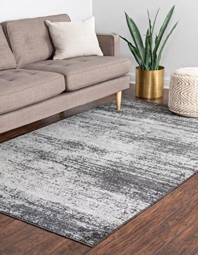 Rugs.com Angelica Collection Rug – 6' x 9' Dark Gray Medium Rug Perfect for Bedrooms, Dining Rooms, Living Rooms