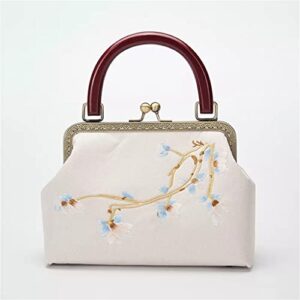 zlxdp traditional embroidered mouth gold bag chinese tassel handbag women’s cheongsam bag dinner handbag (color : e, size : 26x17x8cm(lxhxw))