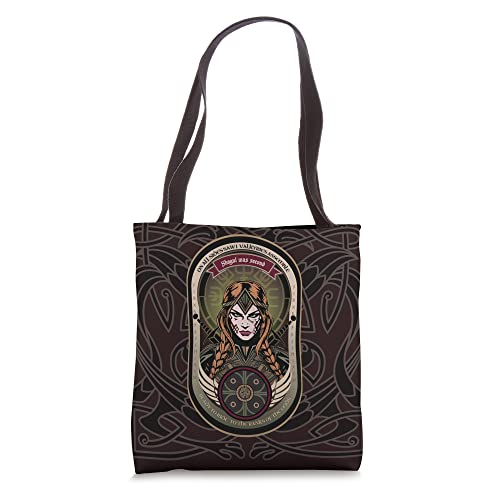 Norse Mythology Valkyrie Viking Shieldmaiden Illustration Tote Bag