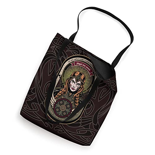 Norse Mythology Valkyrie Viking Shieldmaiden Illustration Tote Bag