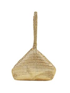 verdusa women’s rhinestone evening handbag mini bag clutch purse gold one-size