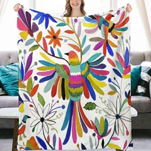 otomi bird flannel fleece throw blankets 50″x40″ lightweight fluffy winter fall blanket cozy soft fuzzy plush home decor for couch bed sofa bedroom living room travel