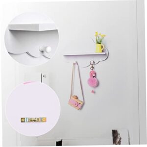 Cloud Shelves Cloud Shape Wood Floating Shelf White Floating Shelves Wall Mount Display Board Coat Hanger Storage Rack Nursery Accessories