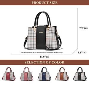 Womens Purses and Handbags PU Leather Shoulder Bags Ladies Designer Top Handle Satchel Tote Bag (Pink)