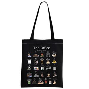 the office tv show inspired gift the office tote bag office merchandise office show fans gift (black)