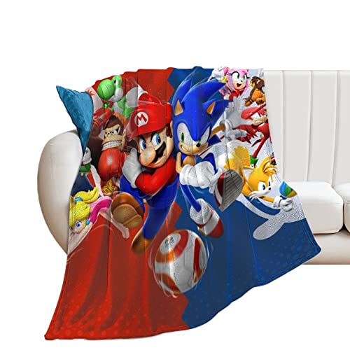 Cartoon Hedgehog Blanket Anti-Pilling Soft Blankets Flannel Air Conditioning Throw Blankets 40"*50"