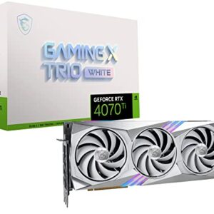 MSI Gaming GeForce RTX 4070 Ti 12GB GDRR6X 192-Bit HDMI/DP Nvlink Tri-Frozr 3 Ada Lovelace Architecture Graphics Card (RTX 4070 Ti Gaming X Trio White 12G)