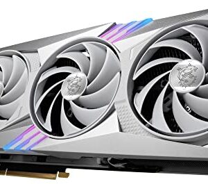 MSI Gaming GeForce RTX 4070 Ti 12GB GDRR6X 192-Bit HDMI/DP Nvlink Tri-Frozr 3 Ada Lovelace Architecture Graphics Card (RTX 4070 Ti Gaming X Trio White 12G)