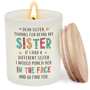 Sister Gifts from Sister, Brother - Gifts for Sister - Happy Birthday Gifts for Sister, Sister Birthday Gifts from Sister - Funny Gift for Sister - Big Sister Gifts for Little Girls - Scented Candle