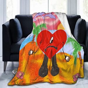 bad cute bunny blanket,soft flannel blanket,air conditioner blanket sofa blanket,anti-pilling throw blankets 60″x50″