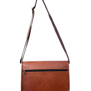 DEENIT'S Brown Full Grain Genuine Leather Sling Bag Handmade Womens stylish Crossbody Small Bag (9x11x3)