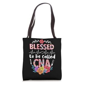 blessed to be cna nurse certified nursing assistant tote bag