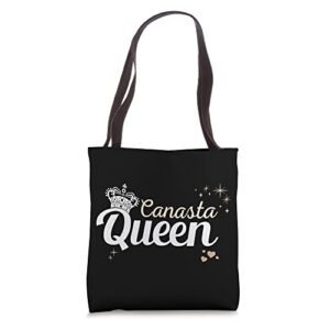canasta queen funny hand and foot card games tote bag