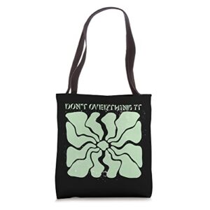 don’t overthink it danish flowers groovy retro tote bag